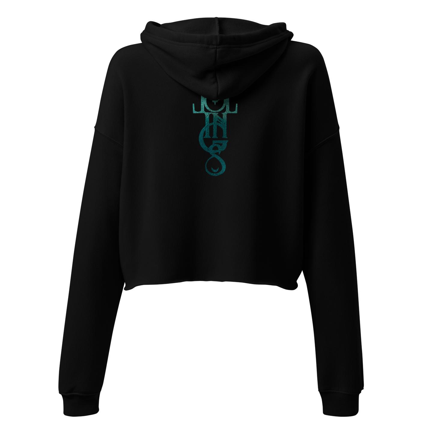 Sea Siren Crop Hoodie in Black